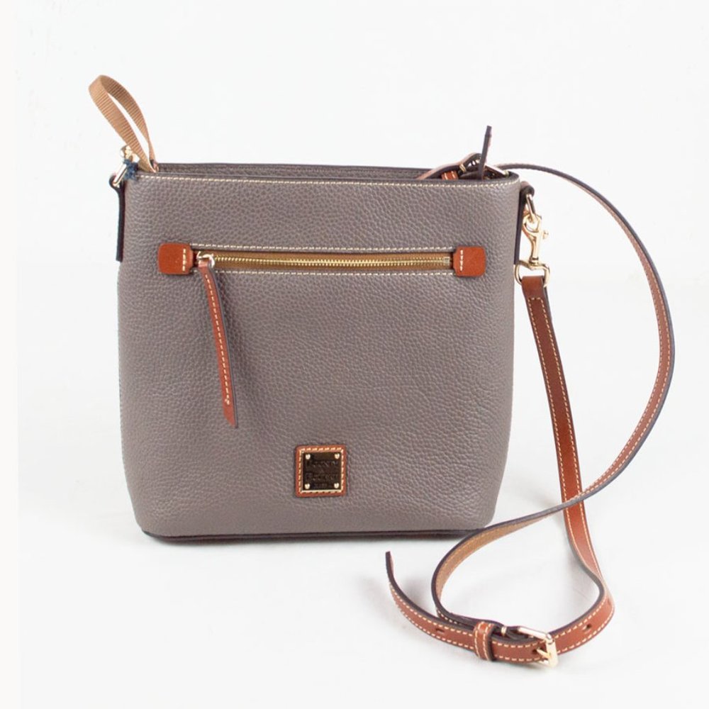 Dooney & Bourke Pebble Grain Zip Elephant Color Crossbody - Picture 5 of 16